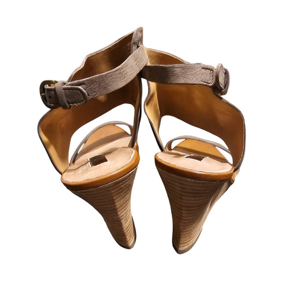 Halogen Clarette Brown Wedge Suede Slingback Sandal, Sz 10M - NWOT - Picture 3 of 9